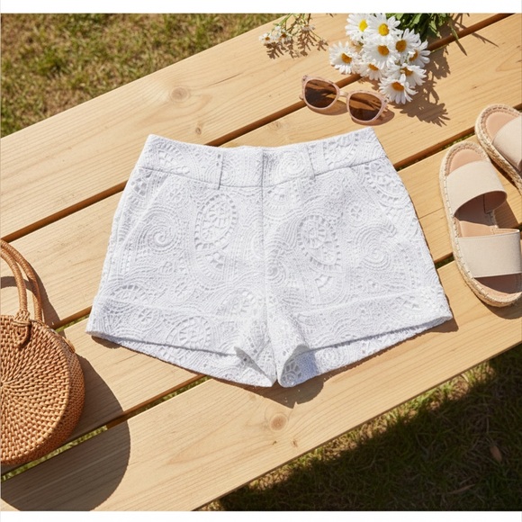 New York & Company Pants - NEW YORK & CO. Women’s Silver geometric design Shorts